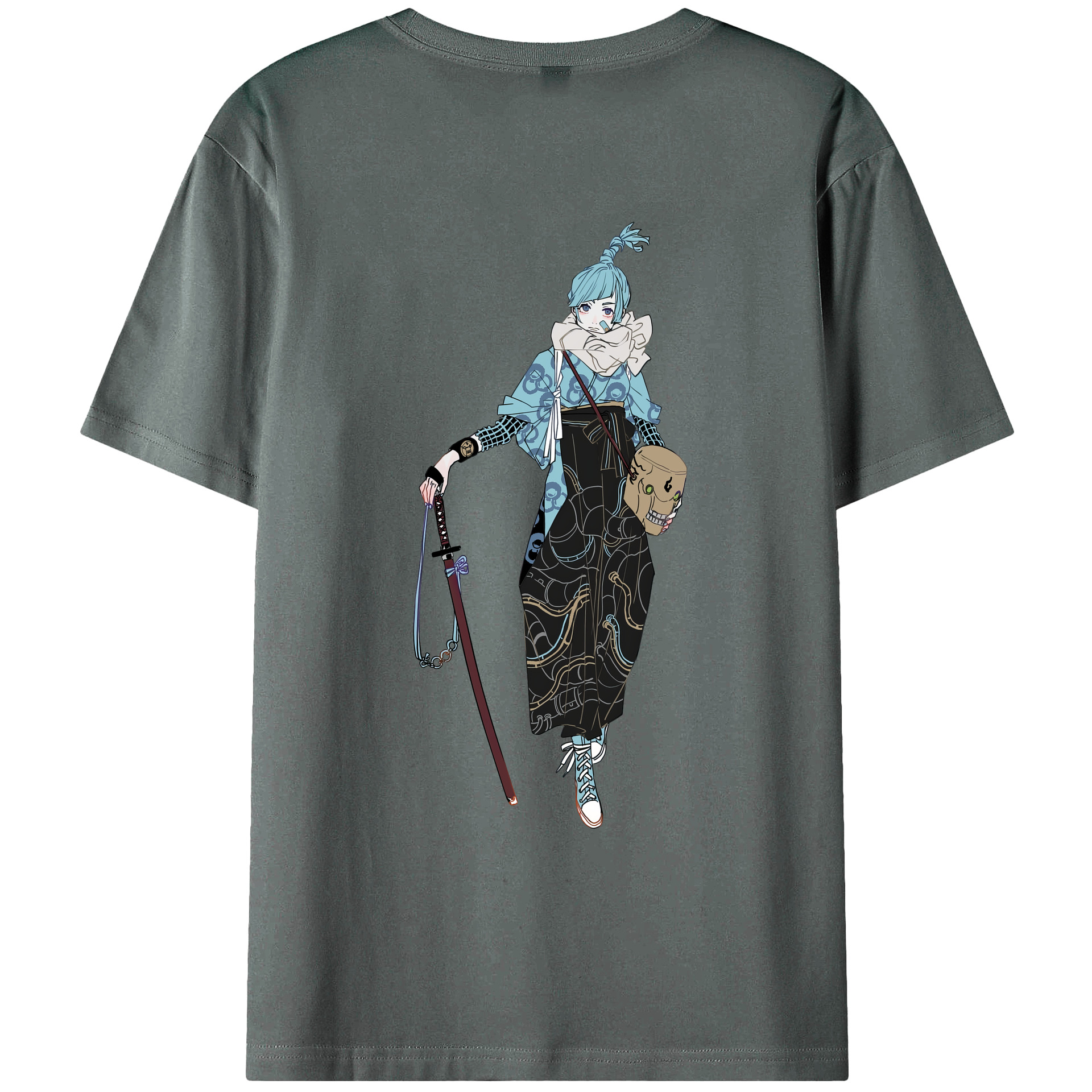 （画像用） 呪術廻戦 Jujutsu Kaisen 綿100％ メンズ半袖Tシャツ（バックプリント） 通気性
